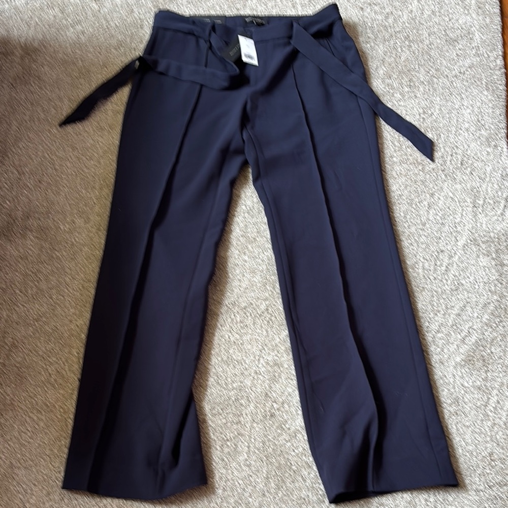BANANA REPUBLICAN Elegant Navy Women's Pants Size 10 NEW WITH TAGS
